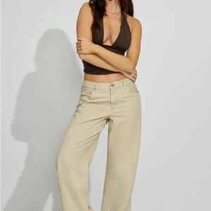 Urban Outfitters Beige Straight Leg Jeans